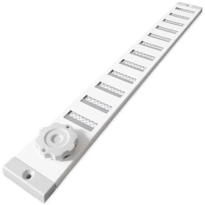 Aluminium afsluitbaar schuifrooster opbouw 370 x 40mm - WIT, Bricolage & Construction, Ventilation & Extraction, Envoi