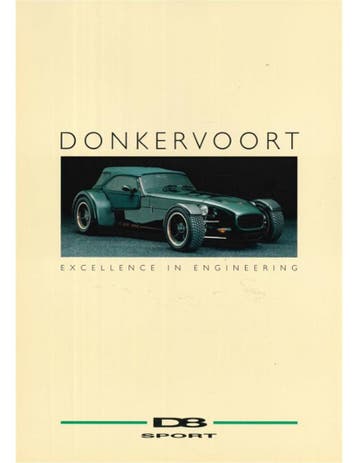 1994 DONKERVOORT D8 BROCHURE NEDERLANDS, Nieuw