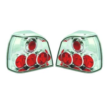 FEUX ARRIÈRE POUR VOLKSWAGEN VW GOLF 3 91-97 FOND CHROMÉ LEX, Autos : Pièces & Accessoires, Verzenden