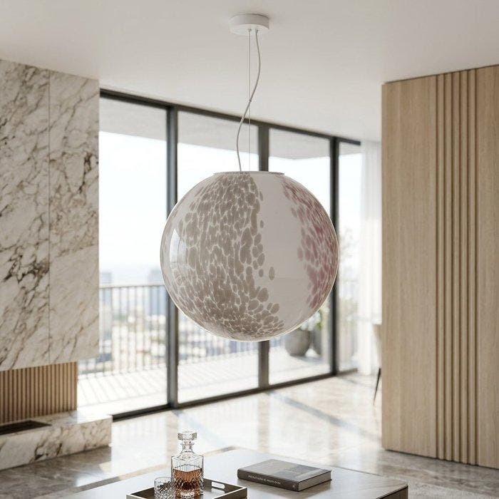 Lampe à suspendre - Verre - Lustre suspendu de 40 cm, Antiek en Kunst, Antiek | Verlichting