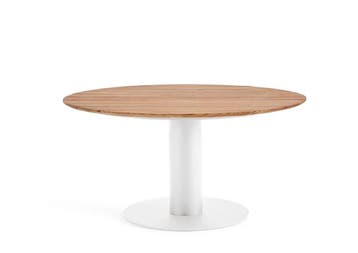 Suns Grado tuintafel wit met teak tafelblad Ø 170 cm |, Tuin en Terras, Nieuw