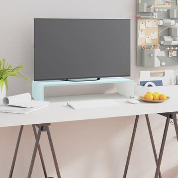 vidaXL TV-meubel/monitorverhoger 60x25x11 cm glas groen, Verzenden, Nieuw