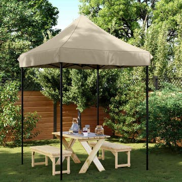vidaXL Partytent 200 x 200 x 306 cm Taupe Oxford Stof, Verzenden