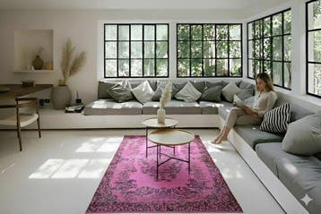 Roze vintage - Vloerkleed - 225 cm - 115 cm - Met, Nieuw