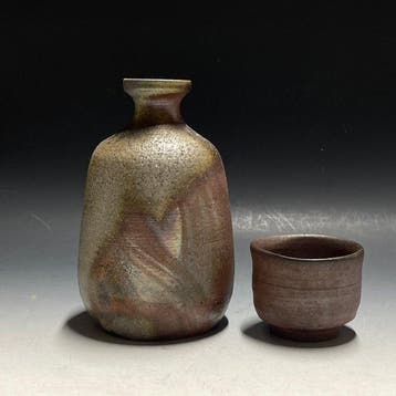 Bizen Ware - Kodo Kamura / Tomoyuki Matsui - Fles (2) -