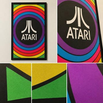 ATARI VIDEO GAMES – ZEER ZELDZAME ORIGINELE RECLAMEDISPLAY