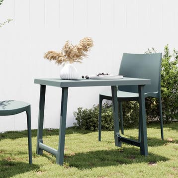 vidaXL Campingtafel hout-look 79x56x64 cm PP groen, Verzenden, Nieuw