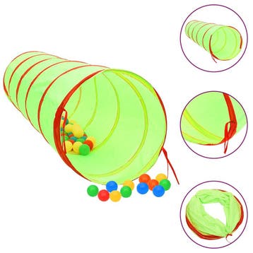 vidaXL Kinderspeeltunnel met 250 ballen 175 cm polyester, Verzenden, Nieuw