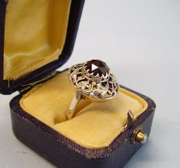Zonder minimumprijs - Ring Zilver - 3.00ct. tw. Granaat -, Nieuw