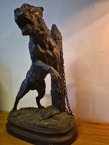 Beeld, Beware of the dog - 47 cm - Brons