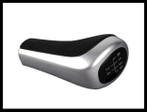 BMW Pookknop Universeel 9 Cm Zilver Leder 5 of 6 Versnelling, Verzenden