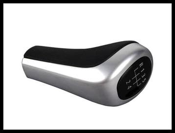 BMW Pookknop Universeel 9 Cm Zilver Leder 5 of 6 Versnelling, Verzenden, Nieuw