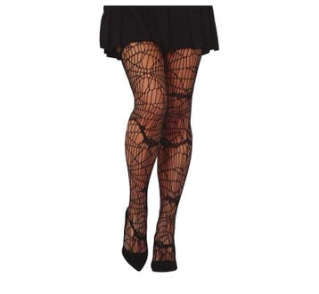 Zwarte Panty Spinnenweb, Verzenden, Nieuw