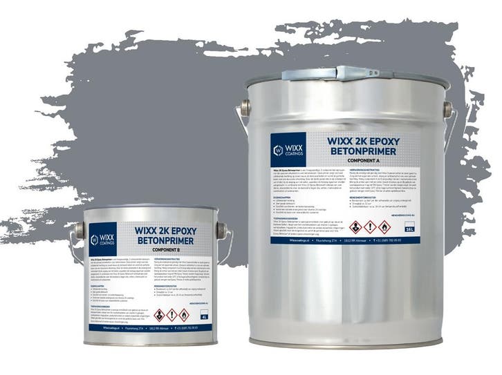 Wixx 2K Epoxy Betonprimer - 20L RAL 7046 | Telegrijs 2 20L, Doe-het-zelf en Bouw, Verf, Beits en Lak, Nieuw, Verzenden