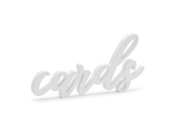 Tafeldecoratie Cards Wit 20cm, Hobby en Vrije tijd, Feestartikelen, Verzenden, Nieuw
