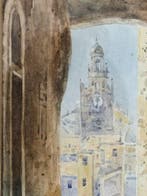 Michele Allavena (1863-1949) - Scorcio di paesaggio, Antiek en Kunst