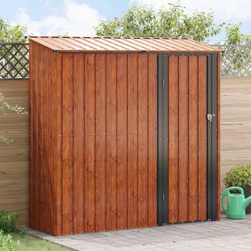 vidaXL Tuinhuisjes Bruin 203,5 x 73 x 200 cm Metaal, Verzenden