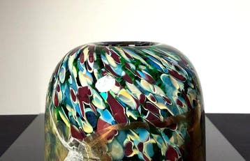 Maxence Parot - Vase - Vase unique couleurs opalines Argent