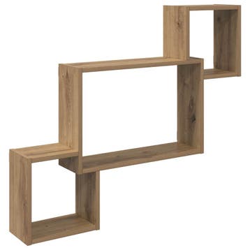 vidaXL Wandplank Muurmontage Artisanaal eiken 91,5 x 15 x 76, Verzenden, Nieuw