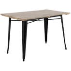 Tafel | BISTRO | Hout/Staal | Mangohout Blad | Zwart Frame, Zakelijke goederen, Verzenden, Nieuw in verpakking