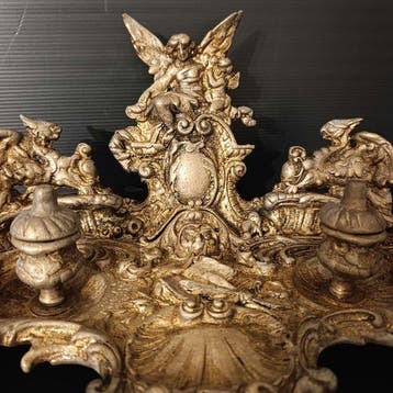 stile Roccocò - Inktpot - bronsgieten, Antiek en Kunst