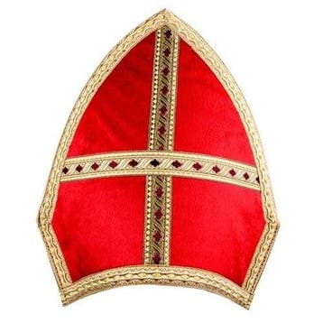 Sinterklaas Mijter Polyesterfluweel, Verzenden, Nieuw
