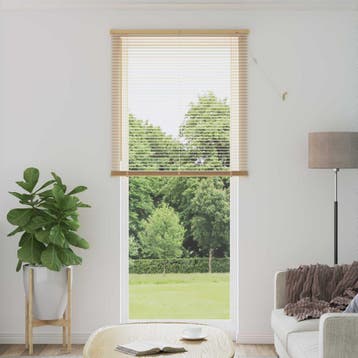 vidaXL Venetiaanse jaloezie Lichtbruin met Patroon 213 x 90, Verzenden, Nieuw