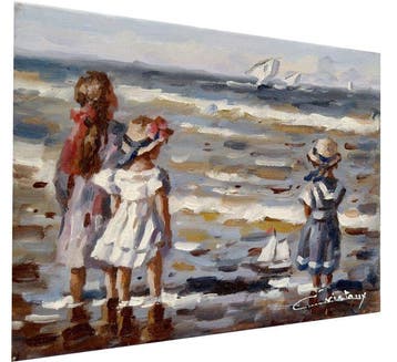 Francis Cristaux (1950) - Trois Copines et le petit Voilier