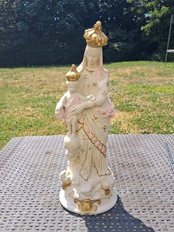 Statue, Madonna met Kind - 47 cm - Plâtre