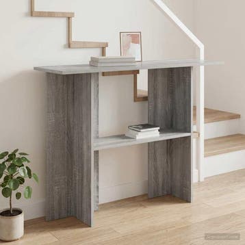 vidaXL Wandtafel Grijs sonoma 100 x 30 x 75 cm Bewerkt hout, Verzenden, Nieuw