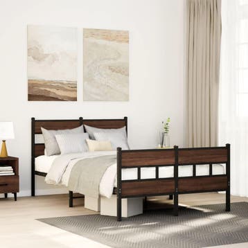 vidaXL Bedframe met hoofdbord en voetbord zonder matras, Verzenden