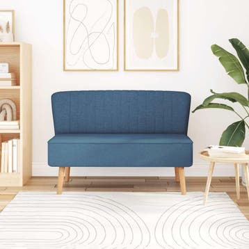 vidaXL bank / zetel 117x55,5x77 cm stof blauw, Verzenden, Nieuw