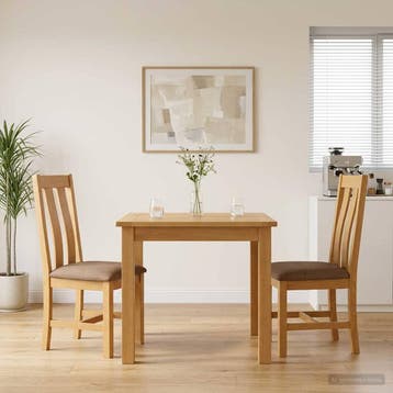 vidaXL Eetkamerstoel 2 pcs Massief Eikenhout Grijs 45 x 54 x, Huis en Inrichting, Verzenden, Nieuw
