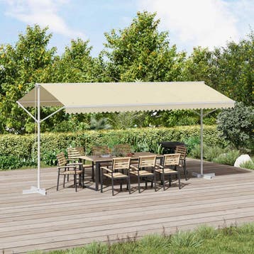 vidaXL Luifel vrijstaand 500x300 cm crème, Tuin en Terras, Verzenden, Nieuw