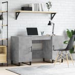vidaXL Bureau 140x50x75 cm bewerkt hout betongrijs, Verzenden, Nieuw