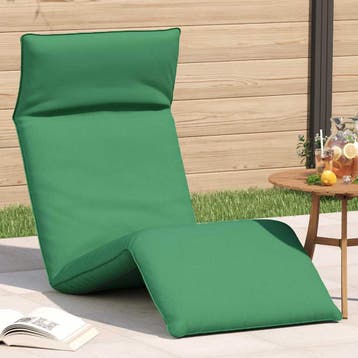 vidaXL Ligstoel inklapbaar 175x54x8,5 cm oxford stof groen, Verzenden