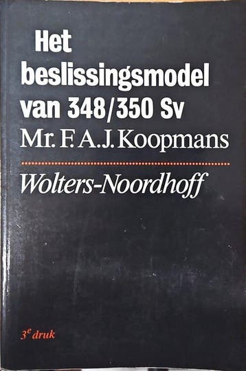 Beslissingsmodel van 348/350 sv 9789001488758 Koopmans, Verzenden, Gelezen, Koopmans