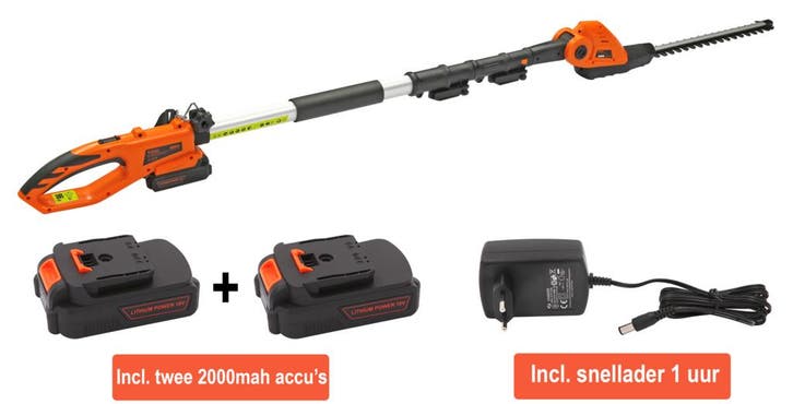 Kibani Accu Heggenschaar XXL – Inclusief 2x  2000 mAh Li-ion, Tuin en Terras, Hand-tuingereedschap, Nieuw