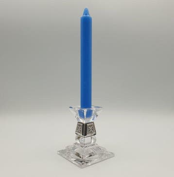 Candeliere in Cristallo e Argento 925 - Kandelaar - .925, Antiek en Kunst