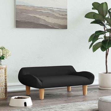 vidaXL Hondenmand 70x40x24 cm stof zwart, Verzenden