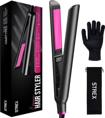 2dekans | Strex Stijltang - 2 in 1 - Stijlen en Krullen -, Handtassen en Accessoires, Ophalen of Verzenden, Nieuw