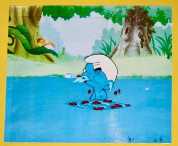 THE SMURFS  - Originele animatiecel - - P E Y O - - Die, Cd's en Dvd's, Nieuw in verpakking