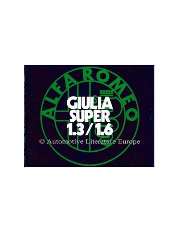 1973 ALFA ROMEO GIULIA SUPER BROCHURE NEDERLANDS