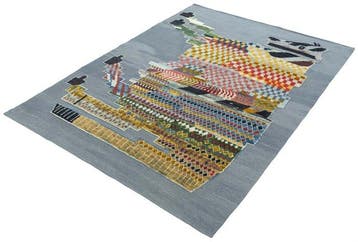 Handgeweven designer Kelim - Verzamelaarsstuk - Kelim - 216, Huis en Inrichting, Stoffering | Tapijten en Vloerkleden, Nieuw