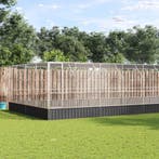 vidaXL Volière met verlengstuk 832x414x212 m staal, Verzenden