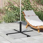 vidaXL Parasolvoet voor 25–50 mm paal Zwart Gepoedercoat, Tuin en Terras, Parasols, Verzenden, Nieuw