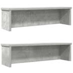 vidaXL Keukenrekken stapelbaar 2 st 50x15x16 cm betongrijs, Verzenden