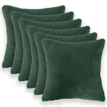 vidaXL Kussensloop 6 pcs HEERLEN Donkergroen 40 x 40 cm, Verzenden