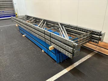Palletstelling - 5 staanders 5400x1000mm - Tot lengte: 14m85, Ophalen of Verzenden