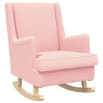 vidaXL Schommelstoel Roze 62 x 80 x 85 cm Schapenstof, Verzenden, Nieuw